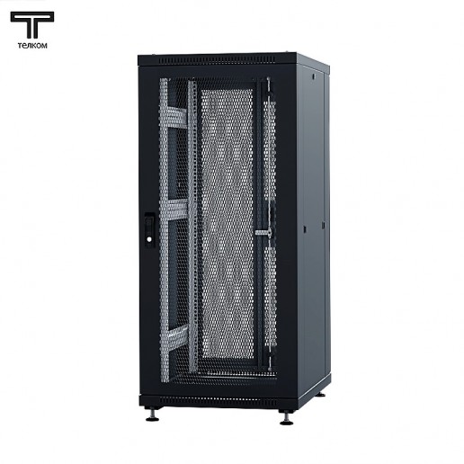 ТЕЛКОМ ТС-18.6.6-П2П.9005М Шкаф напольный 18U 600x600x920мм (ШхГхВ) телекоммуникационный 19", передняя дверь перфорированная - задняя дверь перфорированная распашная 2-х створчатая, цвет черный (RAL9005М) (5 мест)